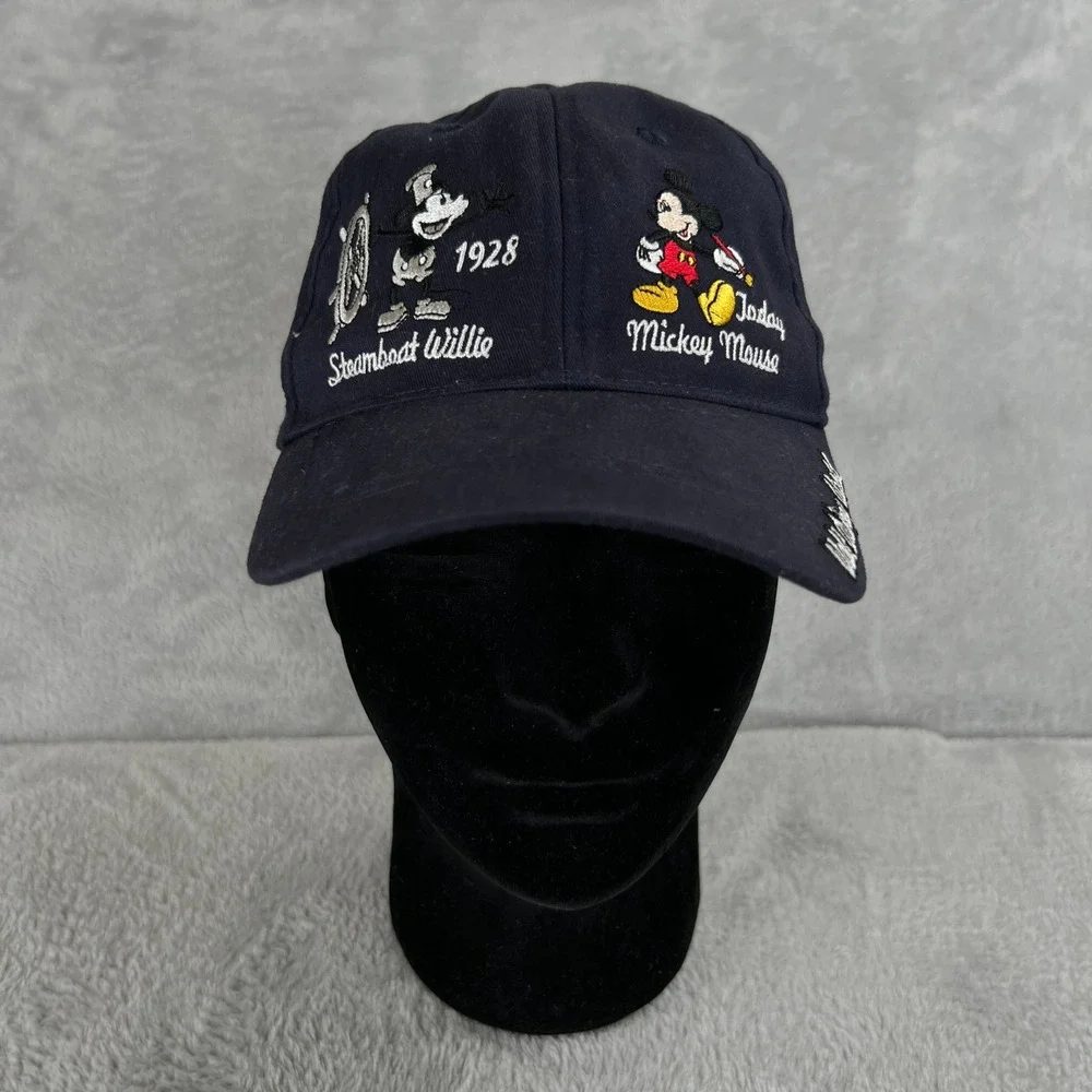 All Over Stitch Disney Parks Mickey Mouse Through The Years Hat Navy Embroidered